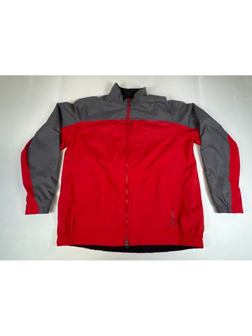 Nike Golf Storm-FIT Men L Red Grey Colorblock Windbreaker Full Zip Jacket